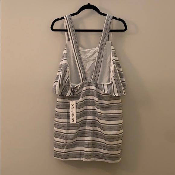 Striped ruffle top mini dress - Picture 2 of 2